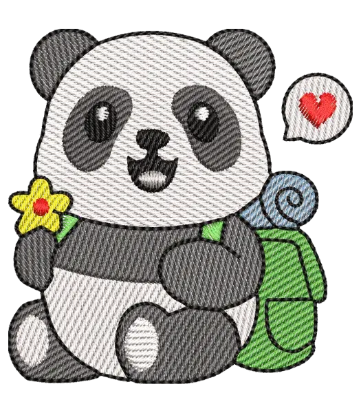 Matriz de Bordado Panda de Mochila